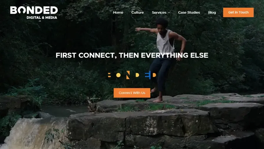 Bonded website homepage
