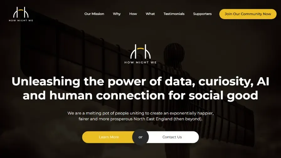 How Might We website homepage