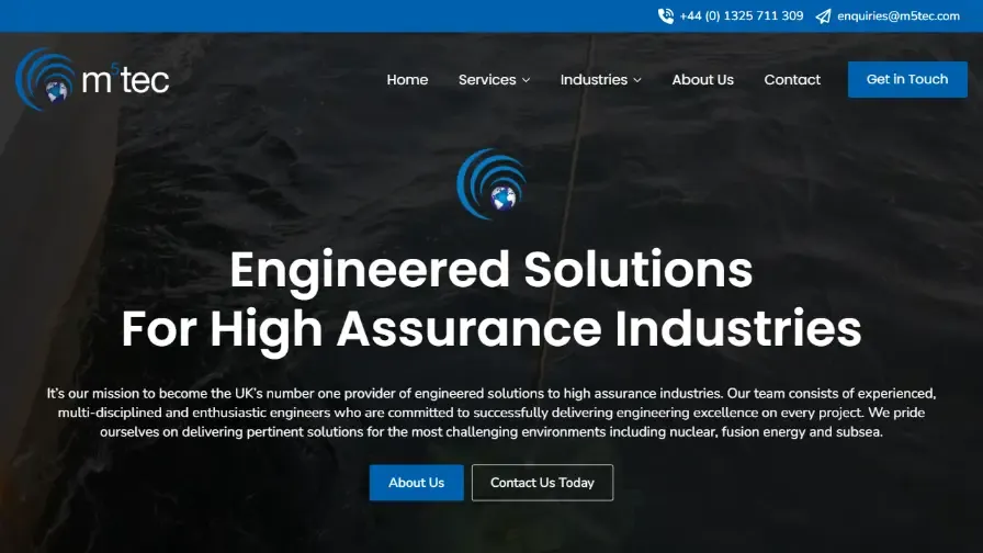 m5tec website homepage